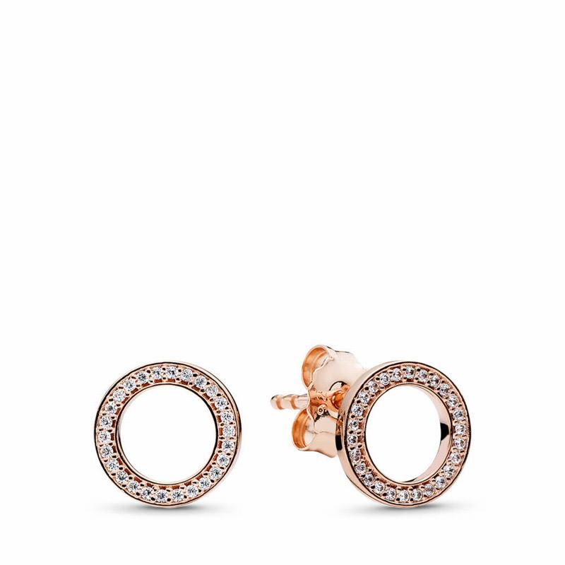 Pandora Rose™ Forever PANDORA Stud Earrings Outlet NZ (198054-ZES)